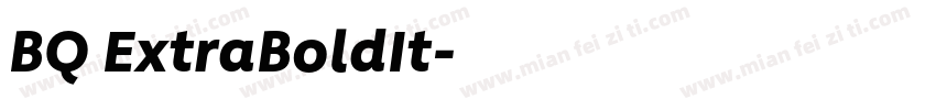 BQ ExtraBoldIt字体转换